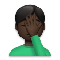 Man Facepalming- Dark Skin Tone emoji on LG